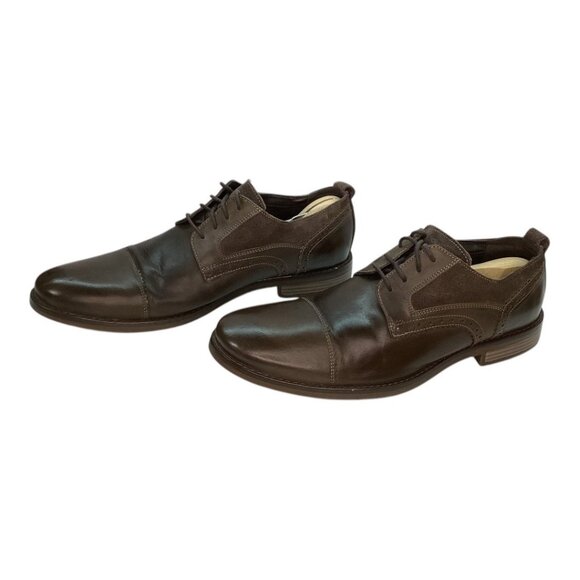 Rockport Brown Leather & Suede Oxfords Men's Size 13 - Picture 1 of 7